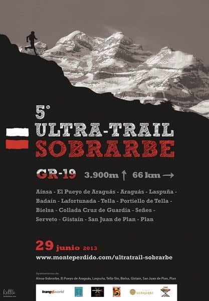 CARTEL V ULTRA TRAIL SOBRARBE GR 19. MARCHA DE LAS INSCRIPCIONES