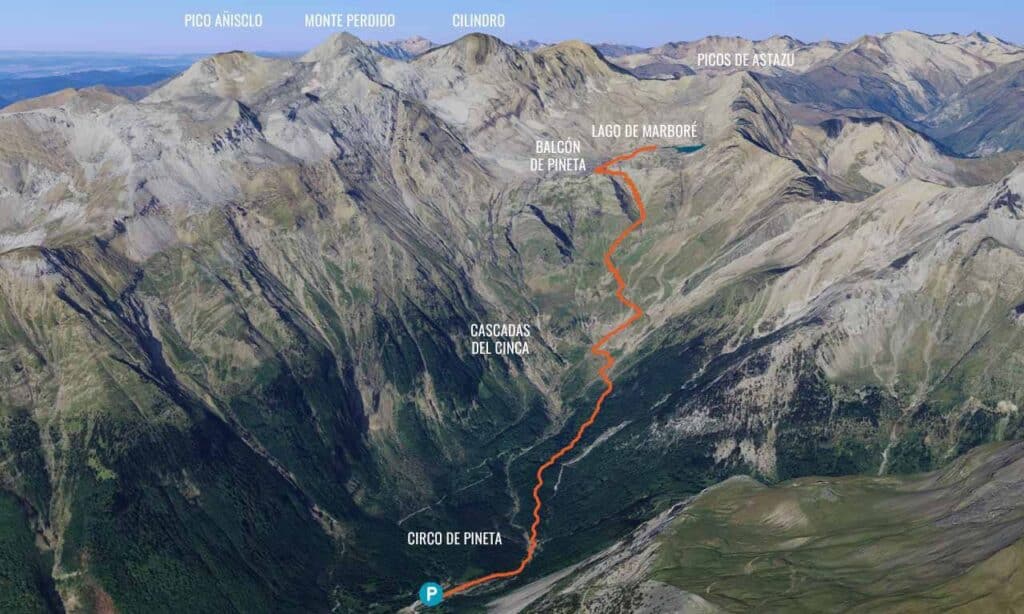 SALIDA MONTAÑERA. Ascensión al Pico de Pineta (2.861), por el Balcón de Pineta e ibón de Marboré.