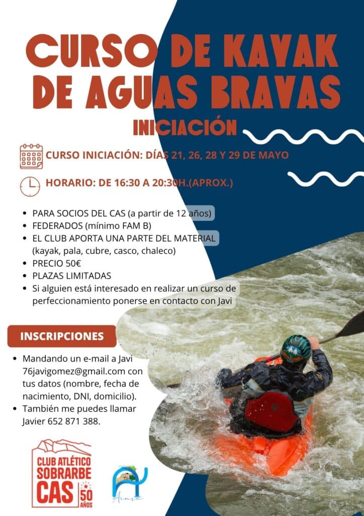 curso kayak aguas bravas