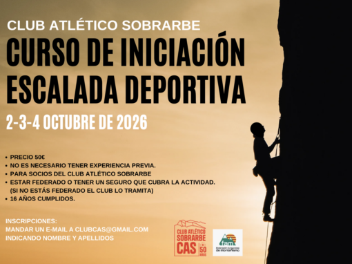 CURSO DE INICIACIÓN A LA ESCALADA DEPORTIVA.